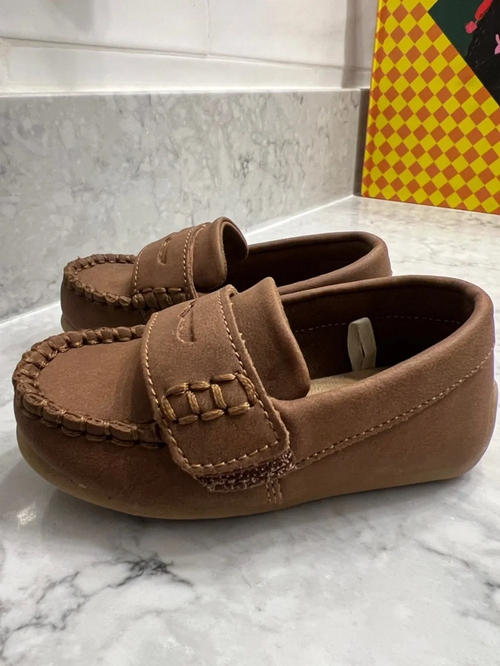 Cat & Jack Tan Brown Kids Moccasin Loafers